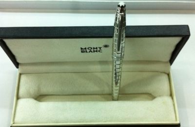 Montblanc Meisterstuck Silver Plaid Ballpoint Pen Buy Replica